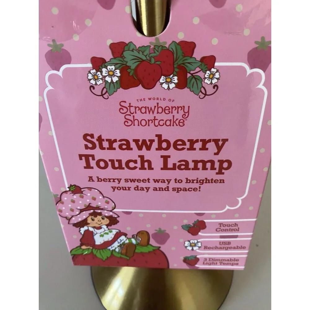 Strawberry‎ Shortcake Touch Lamp USB Rechargeable Glass Dimmable Light VIRAL NEW